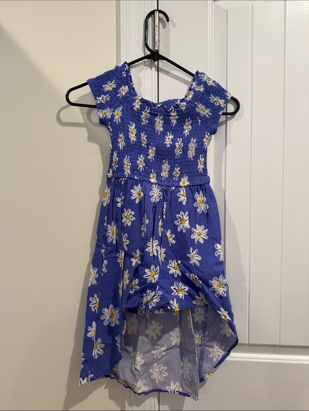 Girls' Blue Daisy High-Low Dress